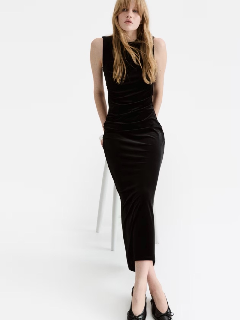 H&M Black Sleeveless Maxi Dress